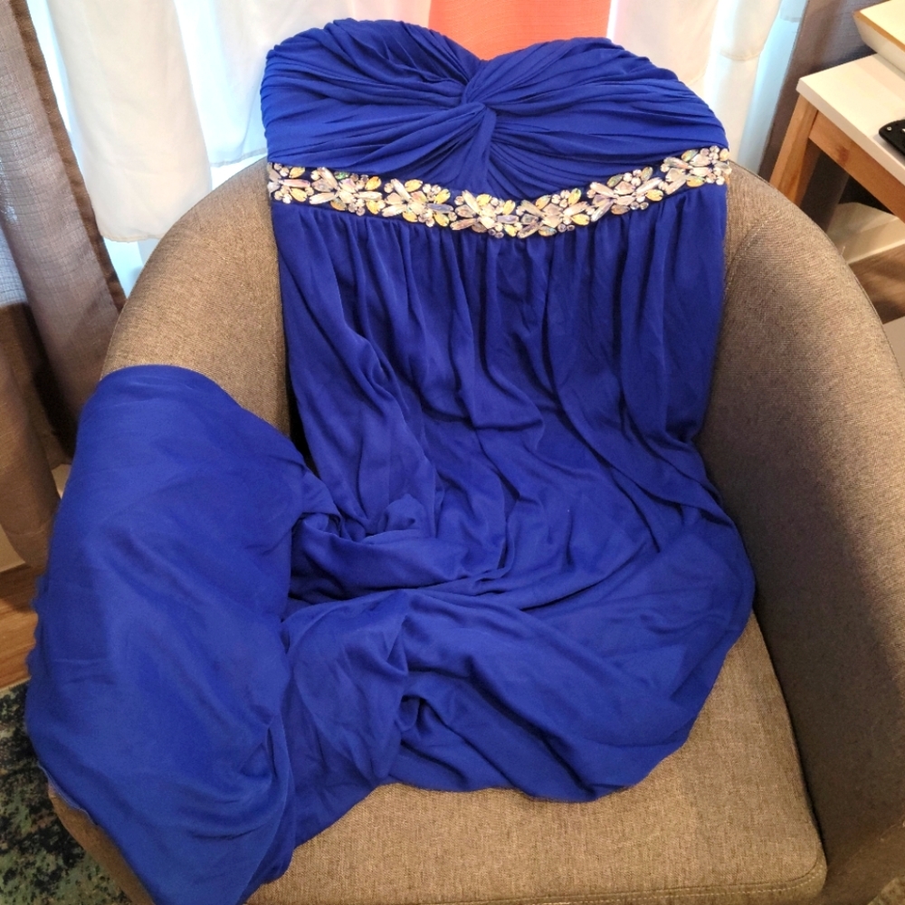 DEB Royal Blue Formal Prom Dress  Size 14